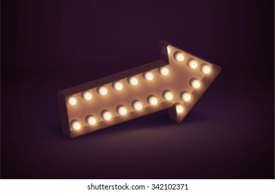 Illustration of retro glowing lamp theme eps 10 