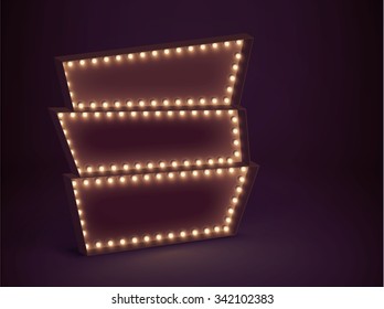 Illustration of retro glowing lamp theme eps 10 