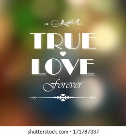 illustration of retro Happy Valentines Typography Background