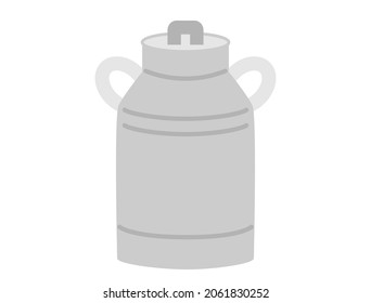 It is an illustration of a retro milk can.