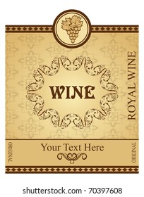 Illustration retro packing for wine - vector