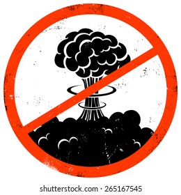 Illustration of a retro poster no war 