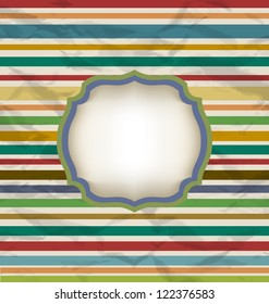 Illustration retro stripe pattern, colorful vintage background - vector