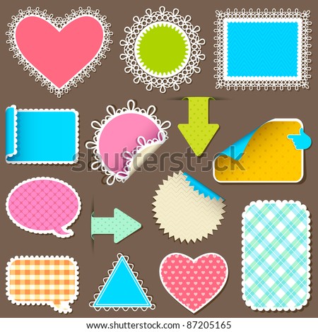 illustration of retro style sticker for label on abstract background