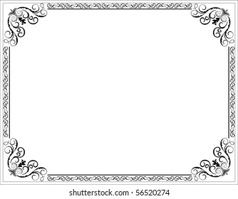 Illustration of retro styled frame. Vector