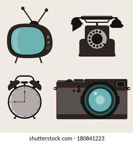 Illustration with a retro subjects