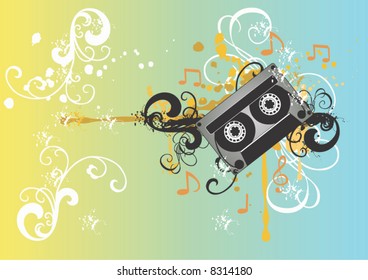 Illustration of a retro tape