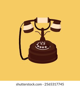 illustration of a retro telephone