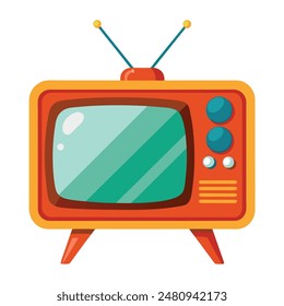 ilustración de un televisor retro