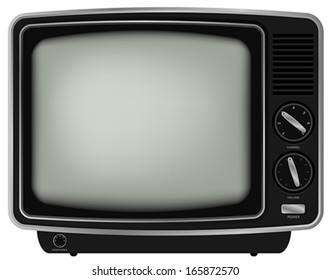 Illustration of Retro Television Isolated on White Background