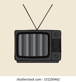 illustration of the retro TV