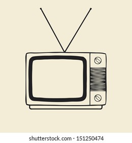 illustration of the retro TV