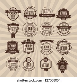 illustration of retro vintage label, Premium Labels, vector illustration