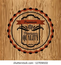 illustration of retro vintage label, Premium Labels, vector illustration