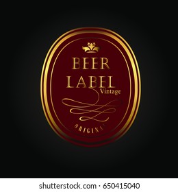 illustration of retro vintage label, Premium Labels, vector illustration