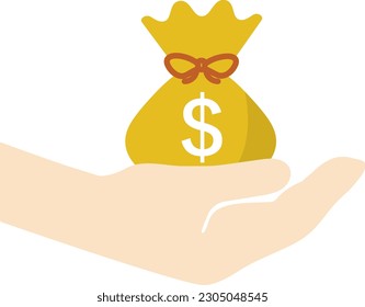 Illustration of rewards,salary, money, property, bonus, earnings, making money, success, earning images（with color）	