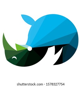Illustration of rhino animal icon