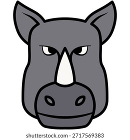 Ilustración de cabeza de rinoceronte