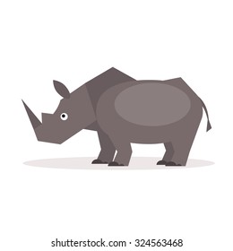 Illustration of a rhinoceros on a white background
