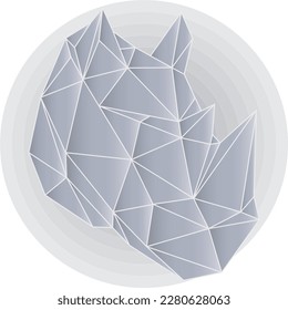 illustration of rhinoceros triangle with circle background.