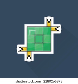 Illustration of Rhombus in Flat Design