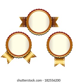 illustration of ribbon awards, vector illustration