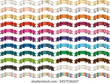 Illustration of ribbon color variations
