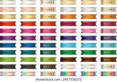 Illustration of ribbon color variations