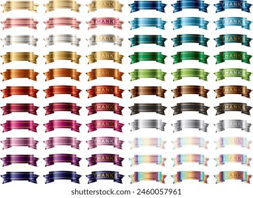 Illustration of ribbon color variations