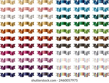 Illustration of ribbon color variations
