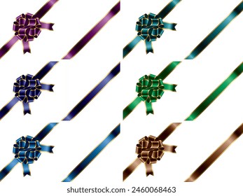 Illustration of ribbon color variations