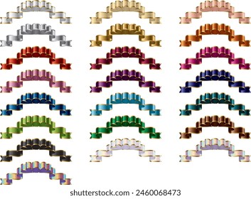 Illustration of ribbon color variations