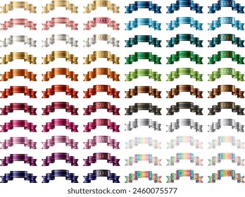 Illustration of ribbon color variations