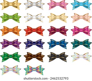 Illustration of ribbon color variations