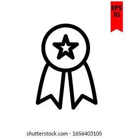 illustration of ribbon flat icon