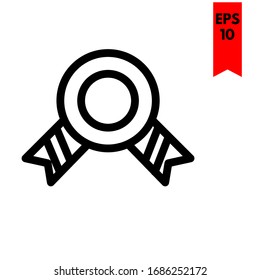 illustration of ribbon flat icon