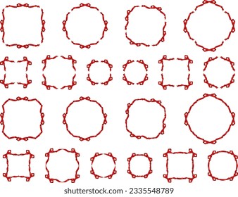 Illustration of a ribbon frame