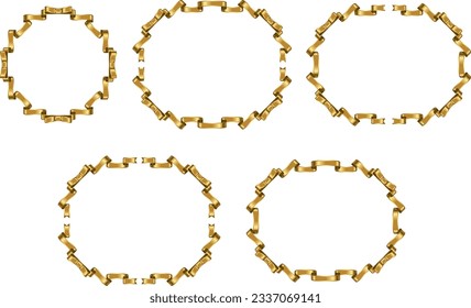 Illustration of a ribbon frame
