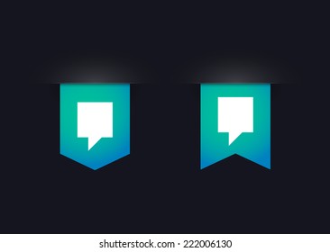 Illustration of a ribbon icon set with tooltips