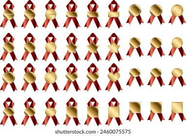 Illustration of ribbon with label