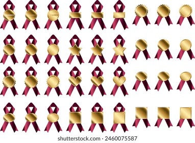 Illustration of ribbon with label