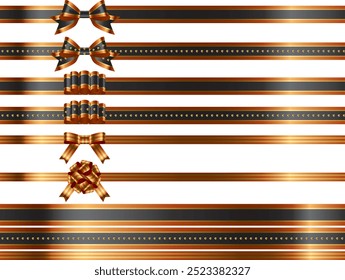 Illustration of ribbons with various knots