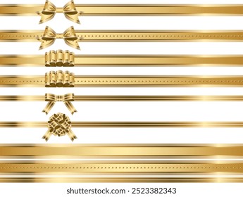 Illustration of ribbons with various knots