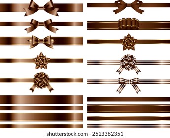 Illustration of ribbons with various knots