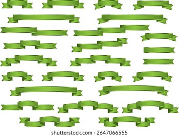 Illustration of ribbons of various shapes