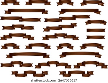 Illustration of ribbons of various shapes