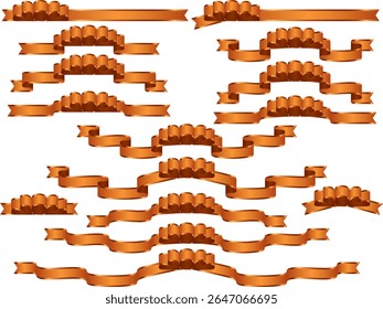 Illustration of ribbons of various shapes