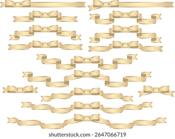 Illustration of ribbons of various shapes