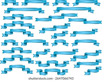 Illustration of ribbons of various shapes
