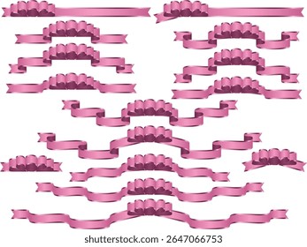 Illustration of ribbons of various shapes